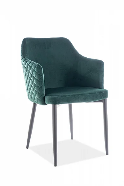 Jedálenská stolička/kreslo ASTOR velvet zelená