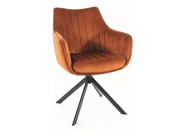 AZALIA VELVET STOLIČKA, ČIERNY RÁM/ŠKOŘICOVÁ BLUVEL 4215