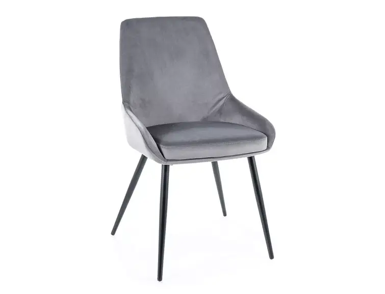 Jedálenská stolička COBE VELVET sivá