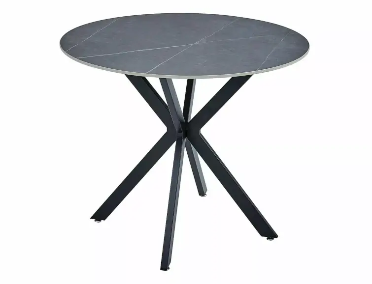 STÔL TALIA ŠEDÝ (MRAMOROVÝ EFEKT)/ČERNÝ FI90