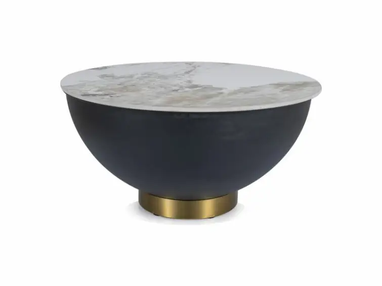 Konferenčný stolík KYPR A Ø73 biely mramor