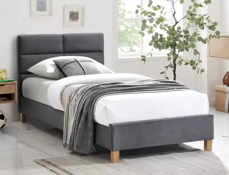 Čalúnená posteľ SIERRA 90x200 velvet šedá