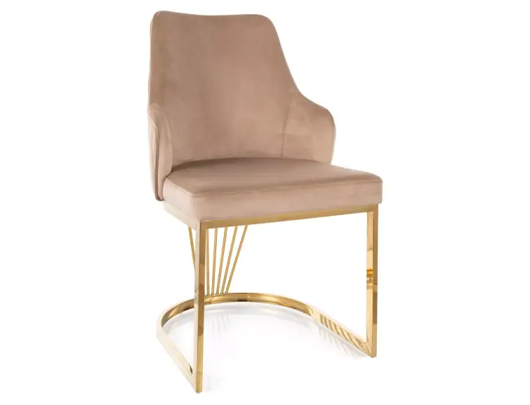 Jedálenské kreslo ALURE béžové/zlaté