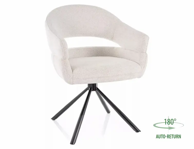 Kreslo BORGO RAVEN béžová otočné 180°