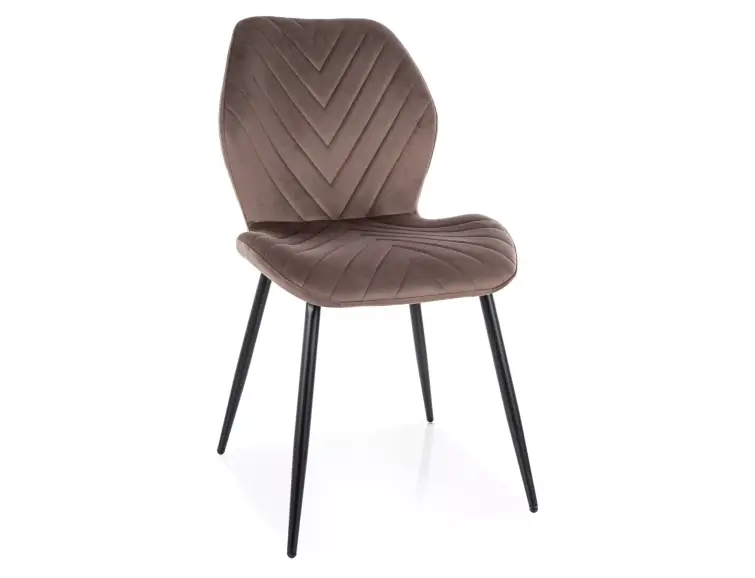 MIKE VELVET STOLIČKA ČIERNY RÁM / CAPPUCCINO BLUVEL 38