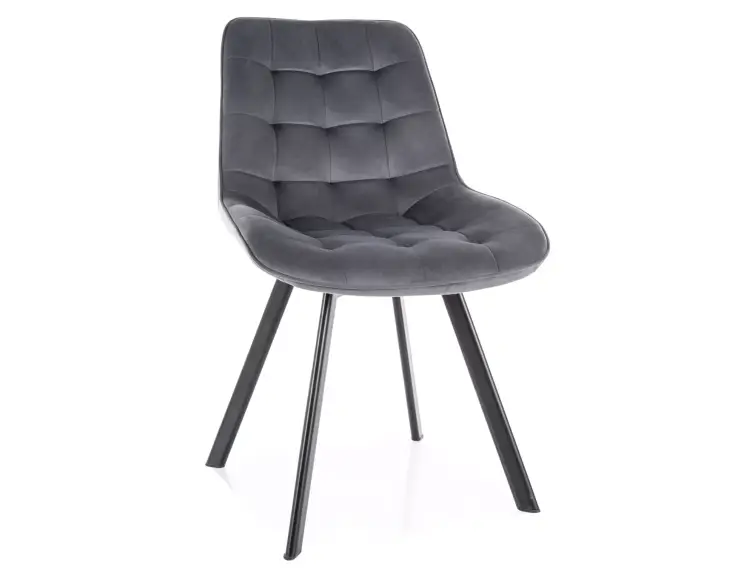 MONTI VELVET STOLIČKA, ČIERNY RÁM/ŠEDÁ BLUVEL 14