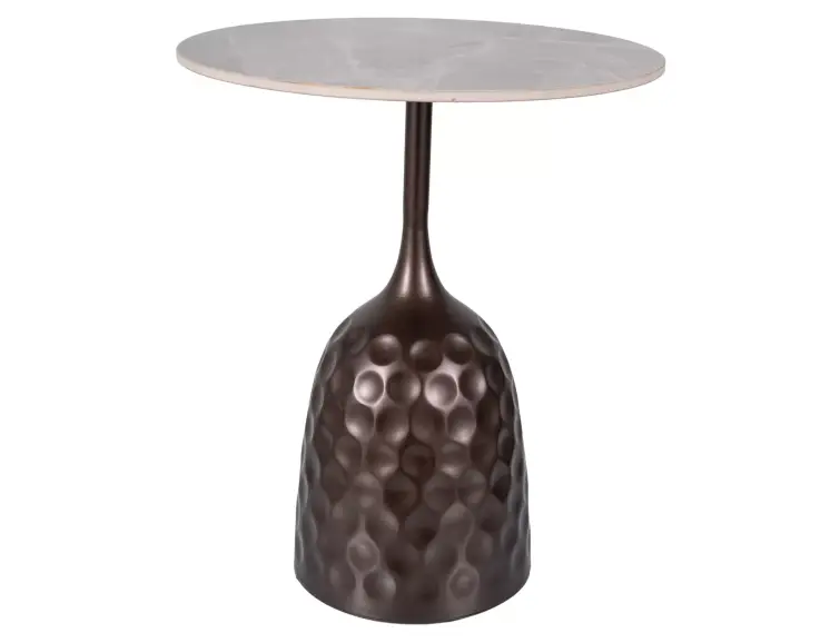 Konferenčný stolík MUTTI Ø50 mramor/antický bronz
