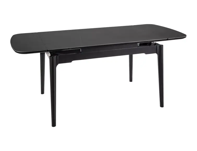 Rozkladací keramický stôl SENTO čierna/čierna 120(140-180)x80