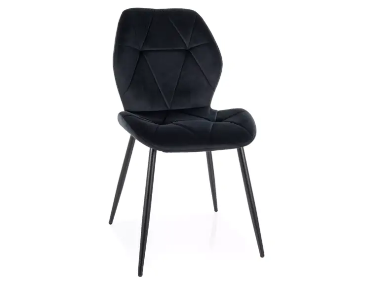 Jedálenská stolička RICK VELVET čierne
