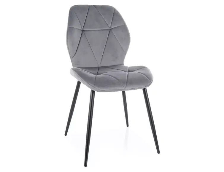 Jedálenská stolička RICK VELVET sivá