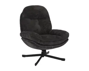 Kreslo HARPER, čierny rám / čierny tap.242