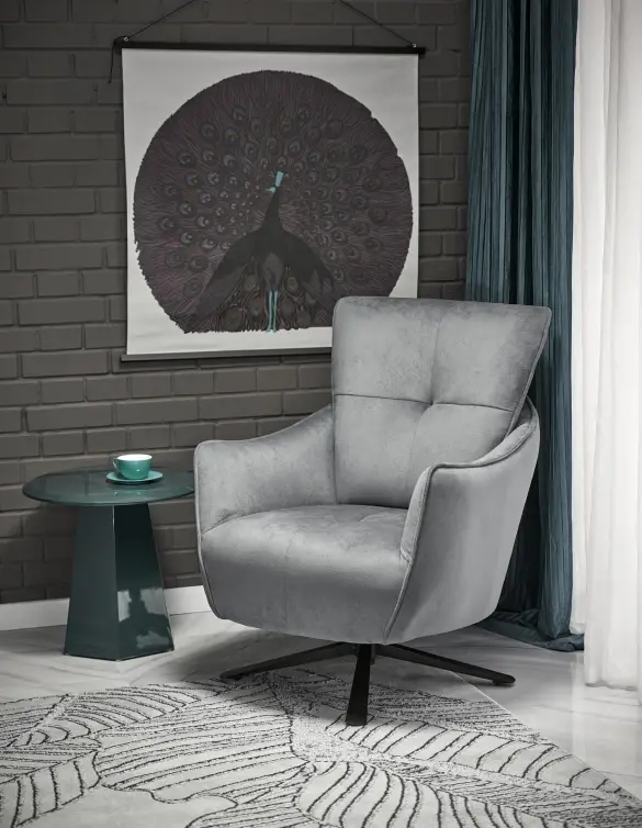 Otočné kreslo SCAMPI sivé