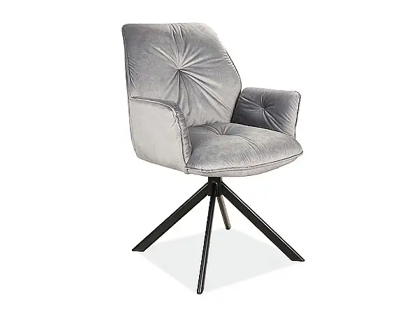 Jedálenská stolička/kreslo BOOGIE II velvet sivá