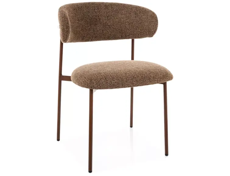 Jedálenská stolička ELTON orechový rám / cappuccino 