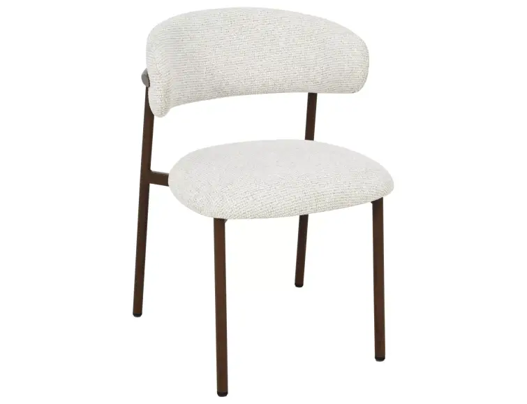 Jedálenská stolička ELTON II orechový rám / svetlo béžové 