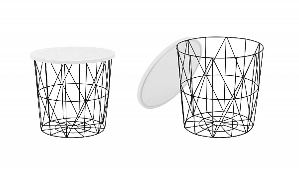 Konferenčný stolík MARIFFA čierny/biely