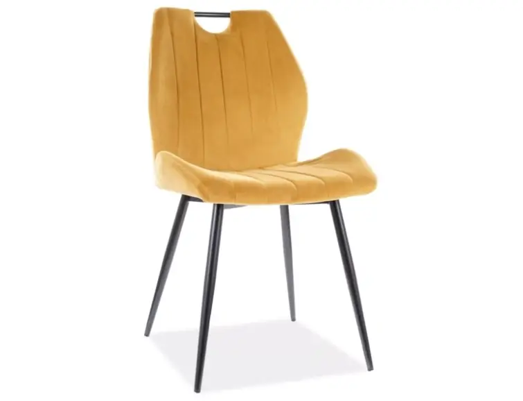 Jedálenská stolička ARCO velvet horčicová