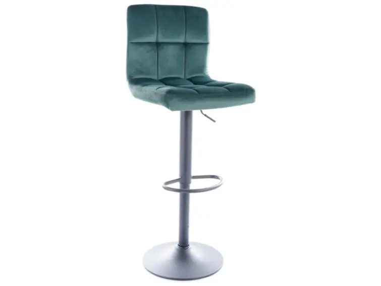 Barová stolička C105 velvet zelená/čierna