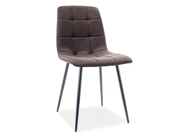 Jedálenská stolička MILA velvet hnedá/cierne