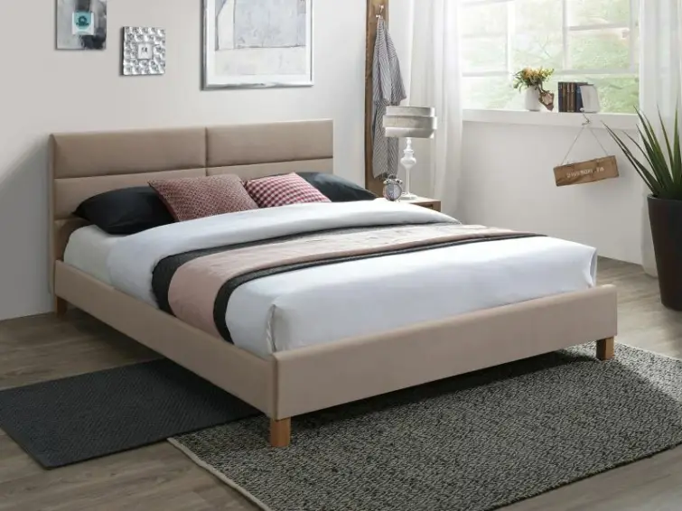 Čalúnená posteľ SIERRA velvet béžová 160x200